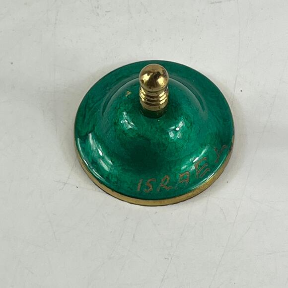 Vtg Brass Enamel Incense Burner Lamp Miniature Handpainted Middle Eastern Decor - Picture 9 of 16